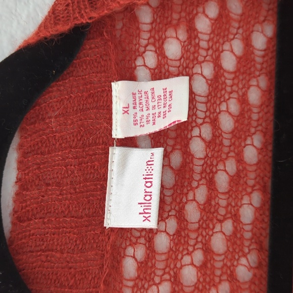 Xhilaration Pumpkin Orange Crochet Shrug Sweater  Size XL - Picture 2 of 10